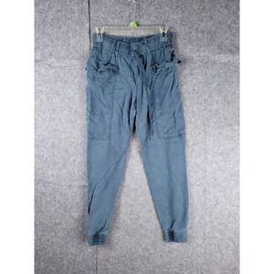 YFB Young Fabulous Broke Size XS Utility Jogger Pants Blue Tencel Cargo Pockets